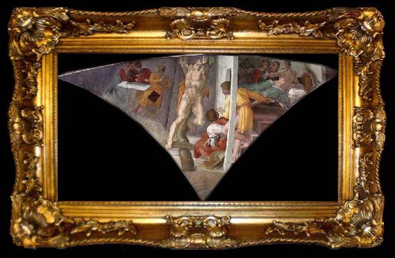 framed  Michelangelo Buonarroti Punishment of Haman, ta009-2